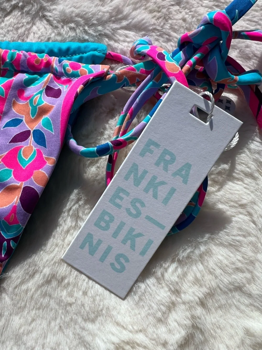 Frankie's Bikinis Tia Scarf Bikini Cheeky Bottom Size XL